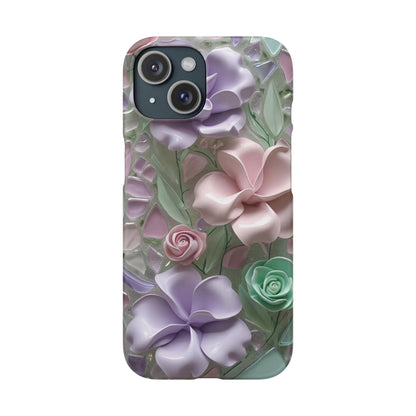 Snap Case Elegante Florale iPhone Handyhülle mit 3D-Effekt