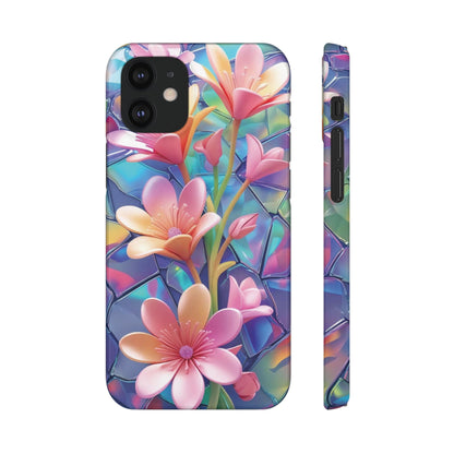 Snap Case Elegante Florale iPhone Handyhülle mit 3D-Effekt