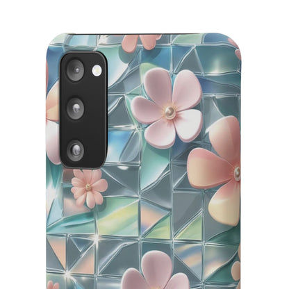 Snap Case Samsung Handyhülle mit 3D-Effekt und Blumenmuster