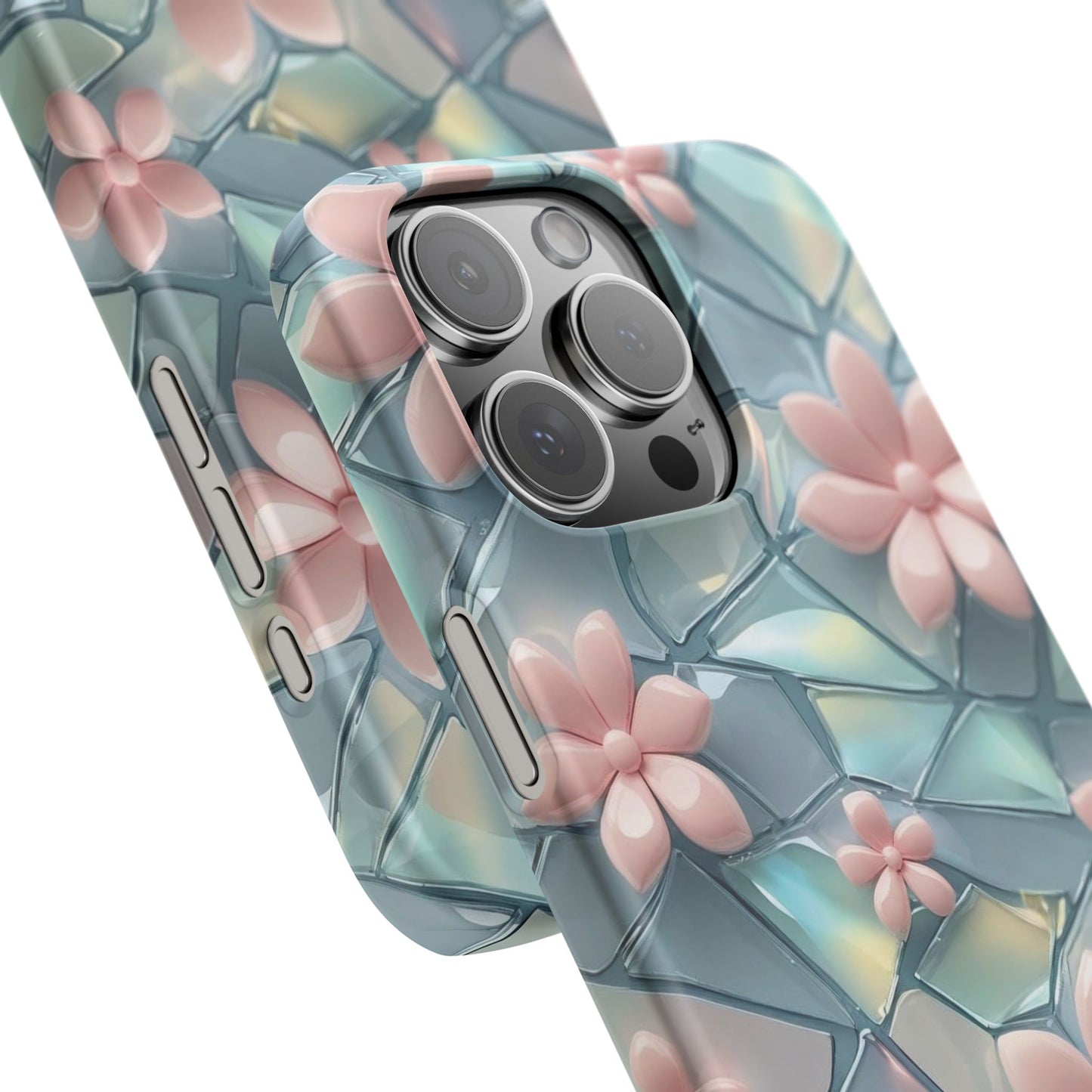 Snap Case Elegante Florale iPhone Handyhülle mit 3D-Effekt