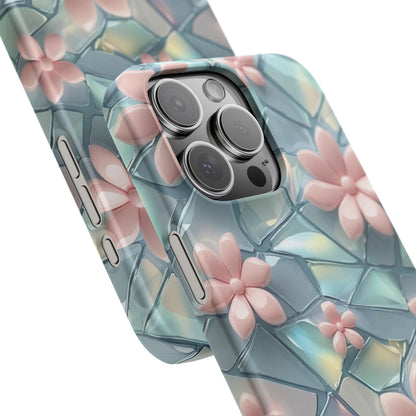 Snap Case Elegante Florale iPhone Handyhülle mit 3D-Effekt