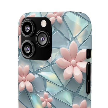 Snap Case Elegante Florale iPhone Handyhülle mit 3D-Effekt