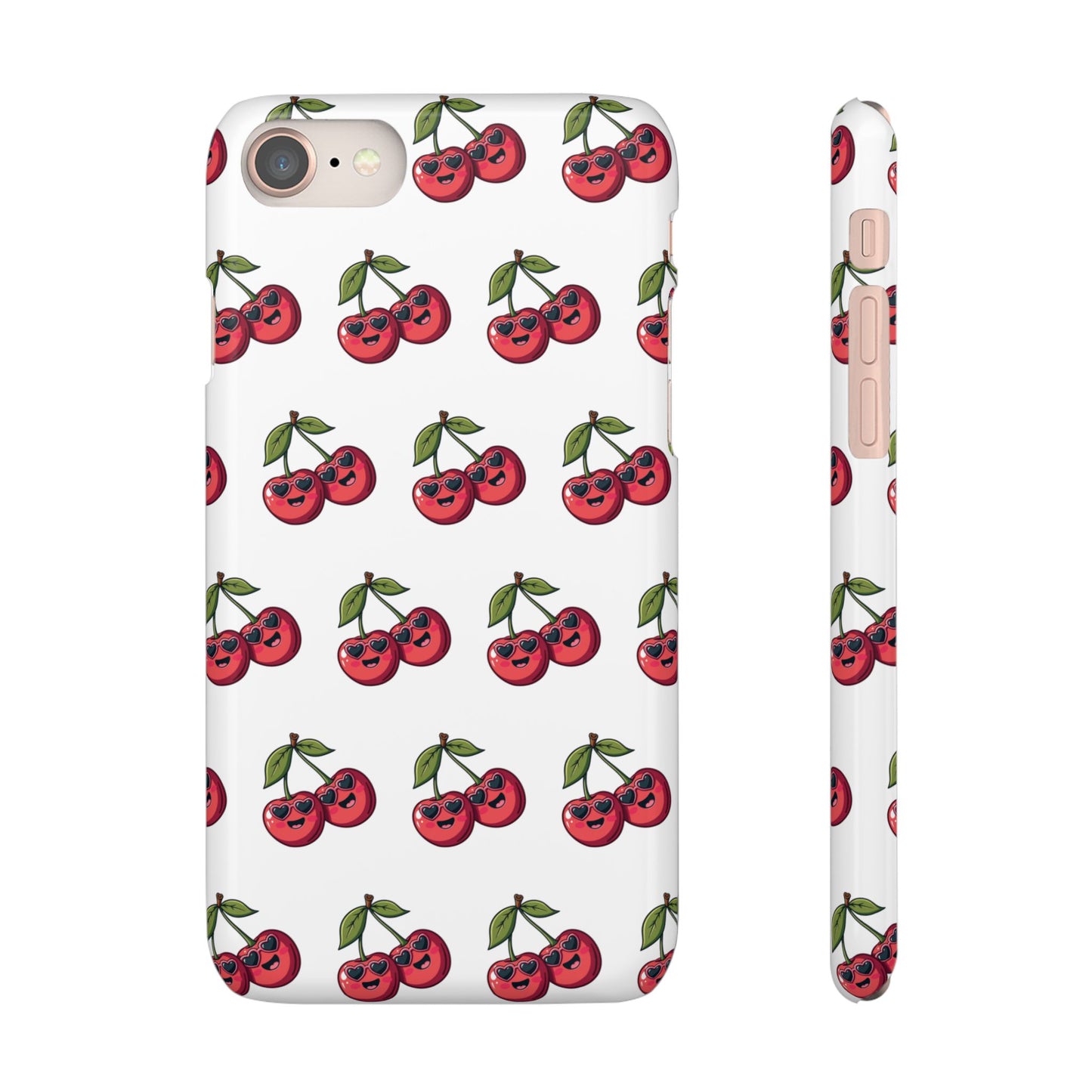 iPhone Snap Case Handyhülle Happy Cherry Design