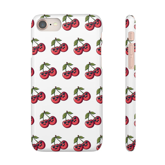 iPhone Snap Case Handyhülle Happy Cherry Design