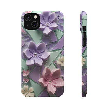 Snap Case Elegante Florale iPhone Handyhülle mit 3D-Effekt