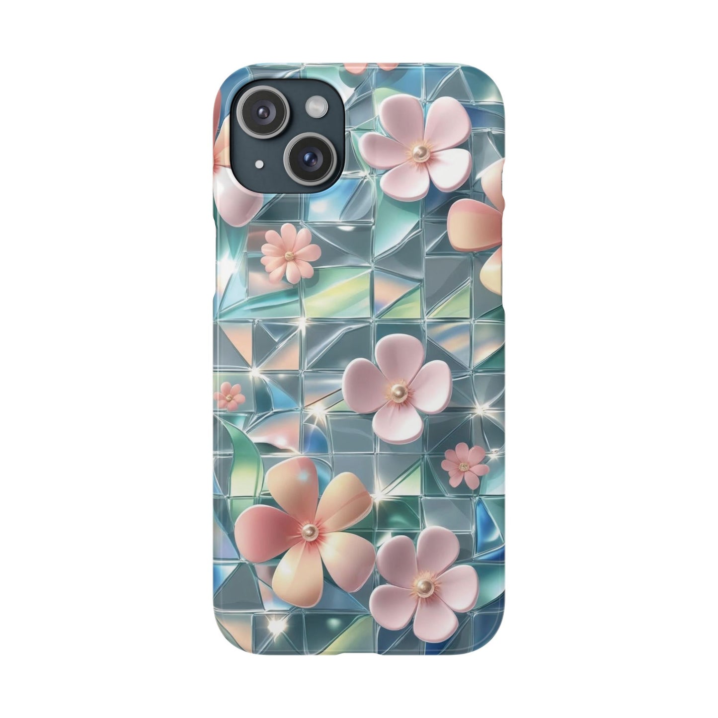Snap Case iPhone Handyhülle mit 3D-Effekt Blumenmuster