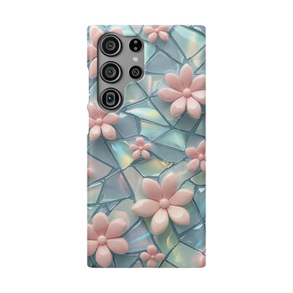 Snap Case Samsung Handyhülle mit 3D-Effekt und Blumenmuster
