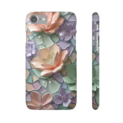 Snap Case Elegante Florale iPhone Handyhülle mit 3D-Effekt