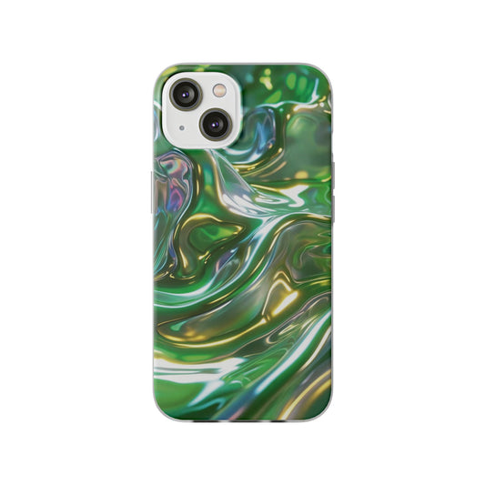 iPhone Handyhülle Flexi Case - Grün Metallic