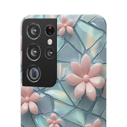 Snap Case Samsung Handyhülle mit 3D-Effekt und Blumenmuster