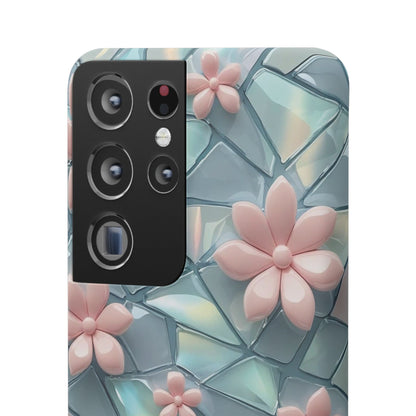 Snap Case Samsung Handyhülle mit 3D-Effekt und Blumenmuster
