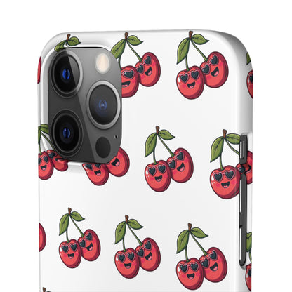 iPhone Snap Case Handyhülle Happy Cherry Design