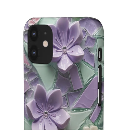 Snap Case Elegante Florale iPhone Handyhülle mit 3D-Effekt