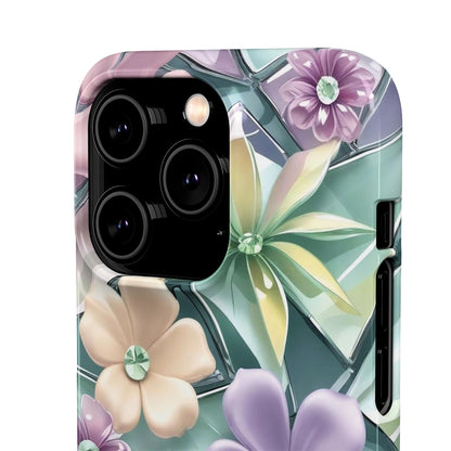Snap Case Elegante Florale iPhone Handyhülle mit 3D-Effekt