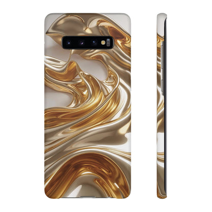 Snap Case Samsung Handyhülle – Gold Dynamic Liquid 3D Effekt