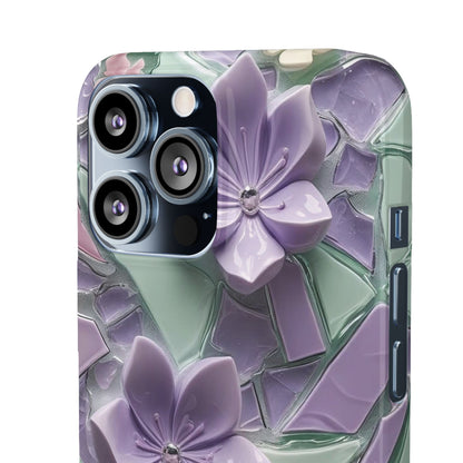 Snap Case Elegante Florale iPhone Handyhülle mit 3D-Effekt