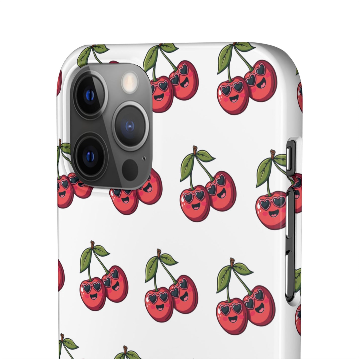 iPhone Snap Case Handyhülle Happy Cherry Design