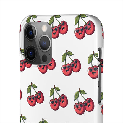 iPhone Snap Case Handyhülle Happy Cherry Design