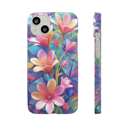 Snap Case Elegante Florale iPhone Handyhülle mit 3D-Effekt