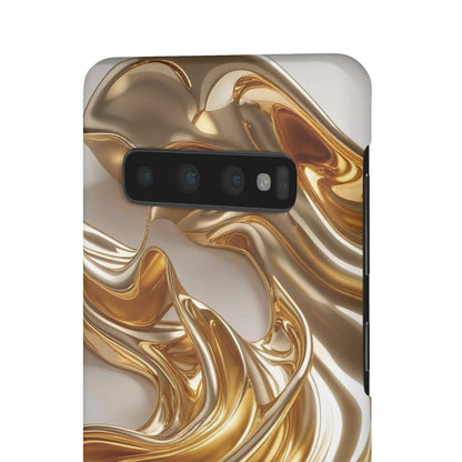 Snap Case Samsung Handyhülle – Gold Dynamic Liquid 3D Effekt