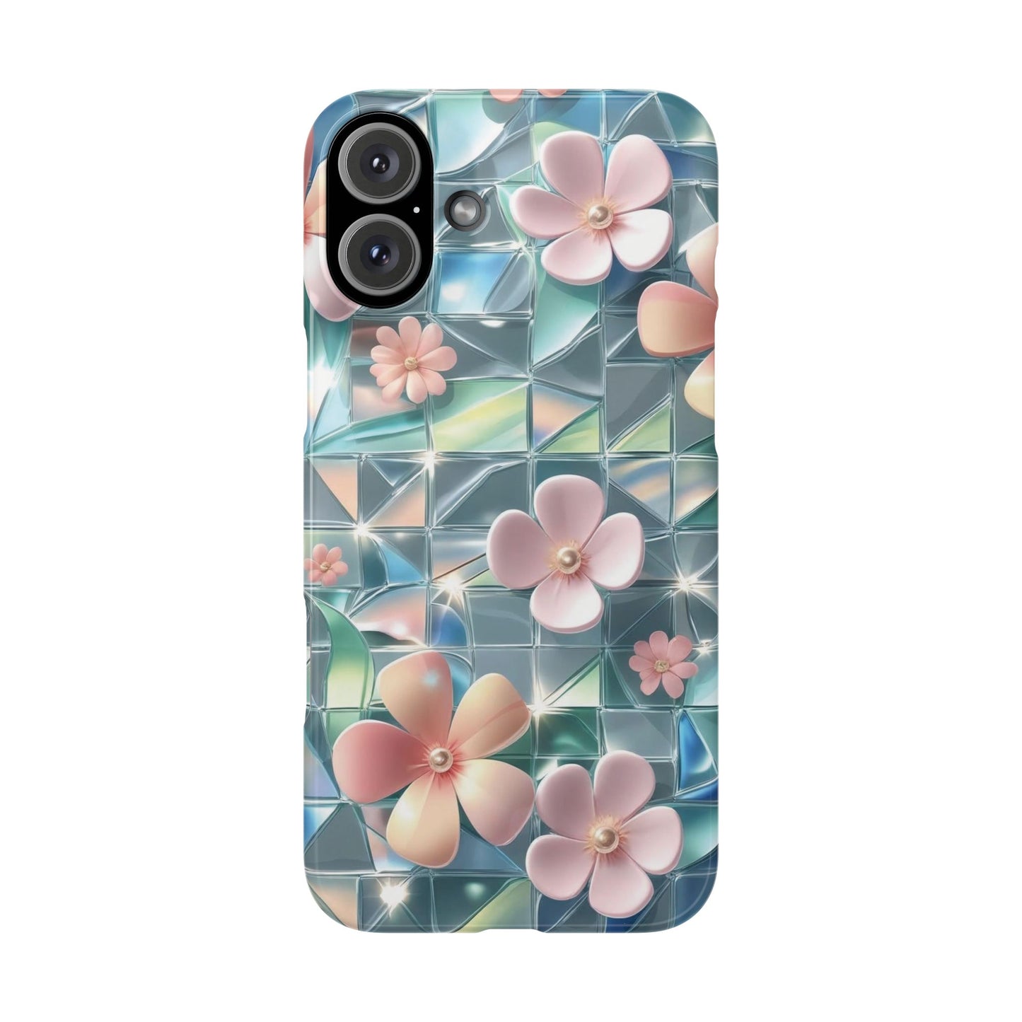 Snap Case iPhone Handyhülle mit 3D-Effekt Blumenmuster
