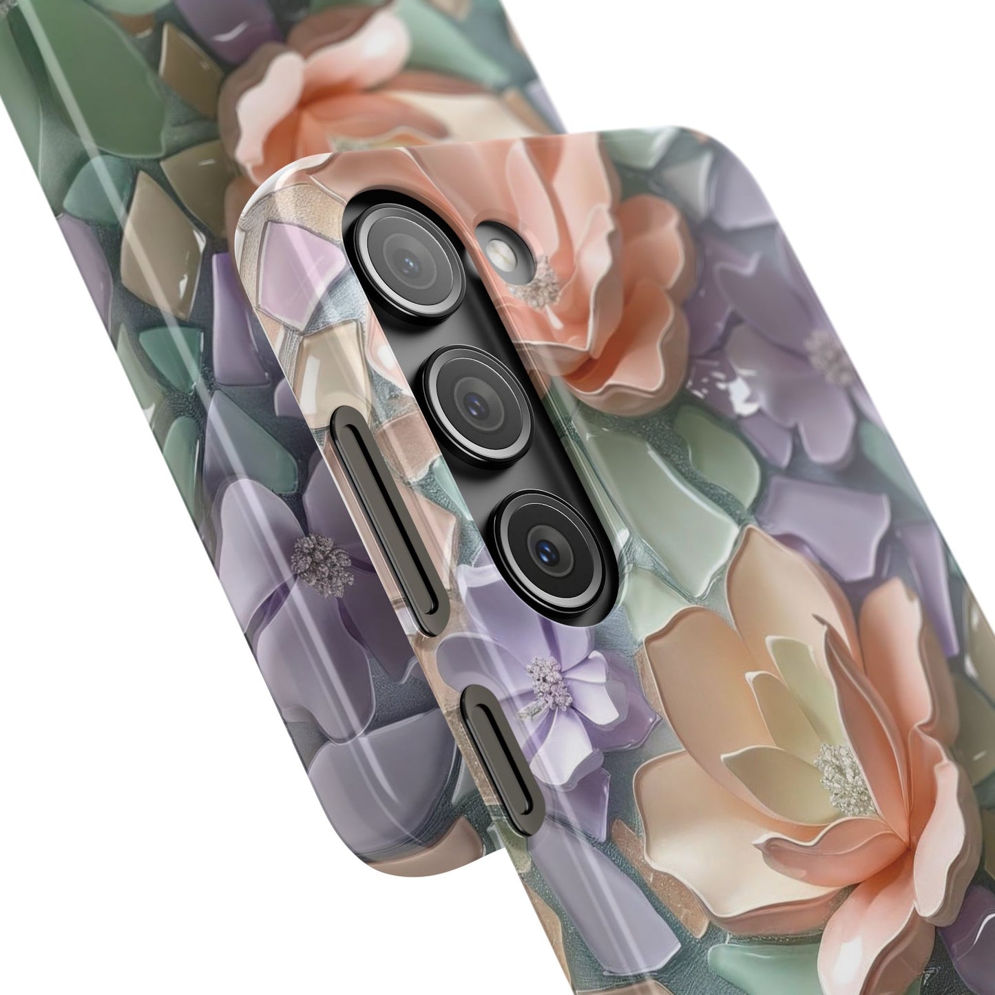 Snap Case Samsung Handyhülle mit 3D-Effekt, Blumenmuster