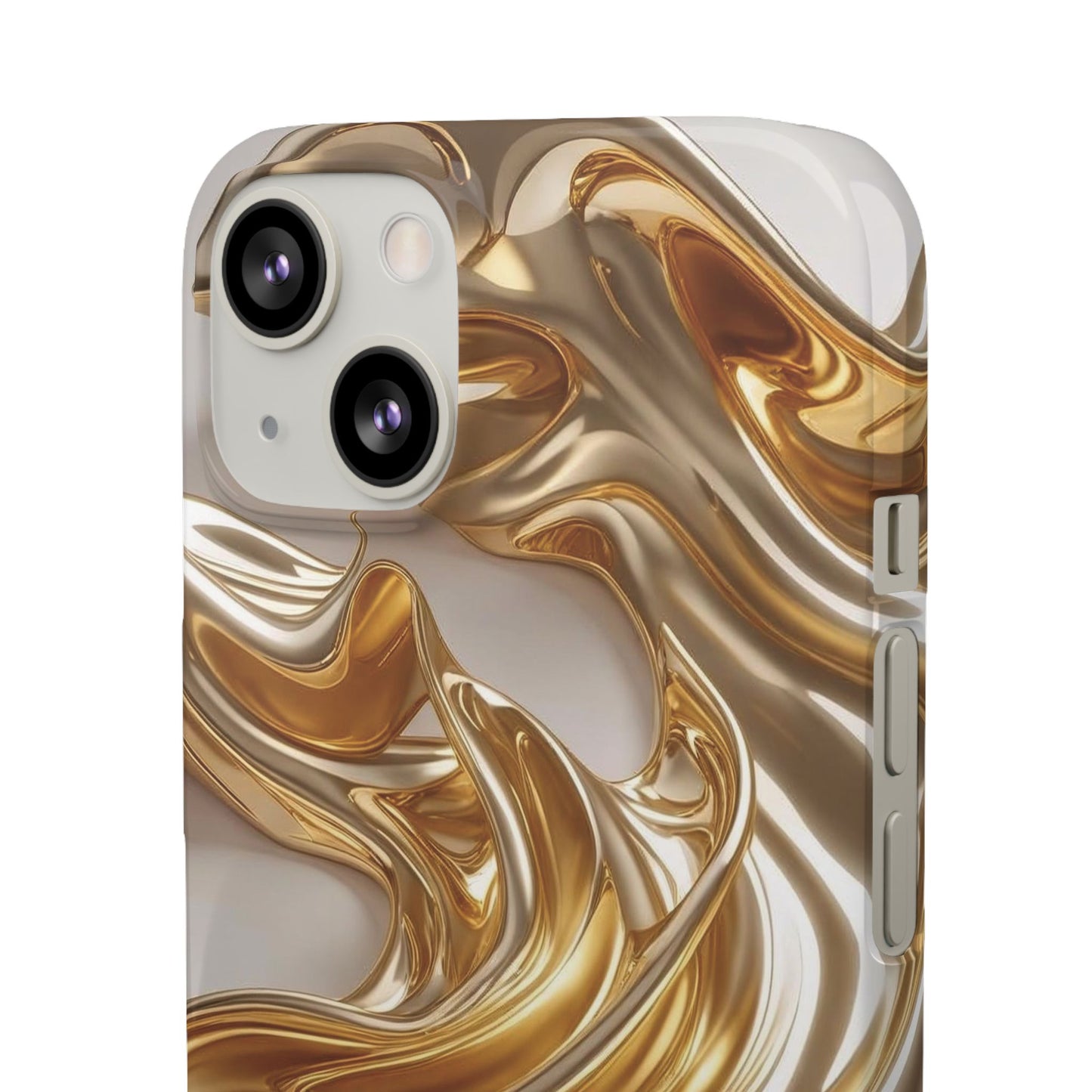 Snap Case iPhone Handyhülle – Gold Dynamic Liquid 3D Effekt