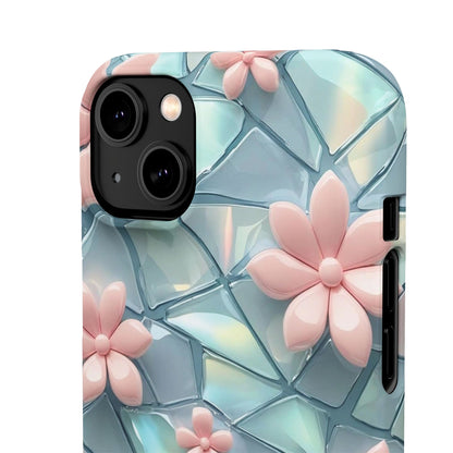 Snap Case Elegante Florale iPhone Handyhülle mit 3D-Effekt