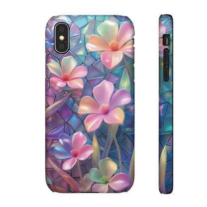 Snap Case Elegante Florale iPhone Handyhülle mit 3D-Effekt