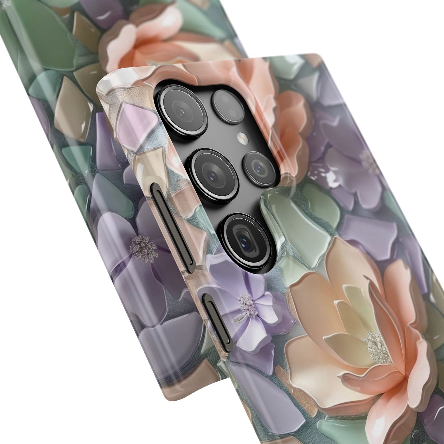 Snap Case Samsung Handyhülle mit 3D-Effekt, Blumenmuster