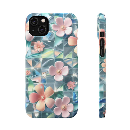 Snap Case iPhone Handyhülle mit 3D-Effekt Blumenmuster
