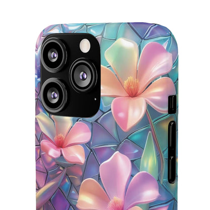 Snap Case Elegante Florale iPhone Handyhülle mit 3D-Effekt