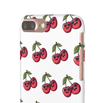 iPhone Snap Case Handyhülle Happy Cherry Design