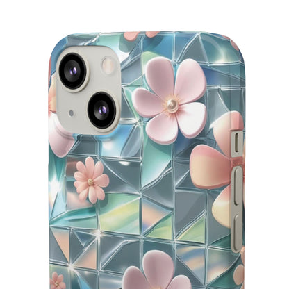 Snap Case iPhone Handyhülle mit 3D-Effekt Blumenmuster