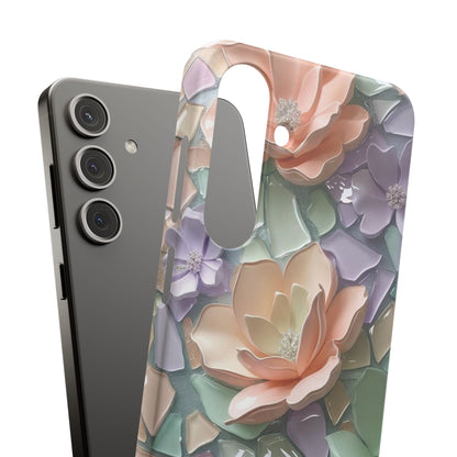 Snap Case Samsung Handyhülle mit 3D-Effekt, Blumenmuster