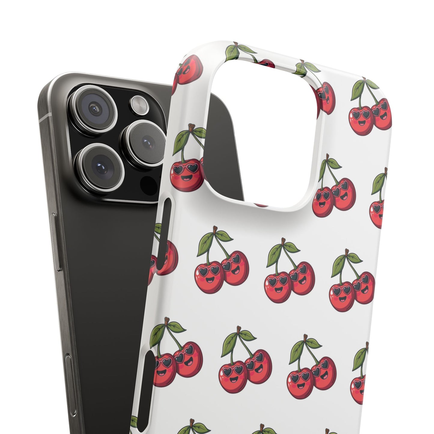 iPhone Snap Case Handyhülle Happy Cherry Design