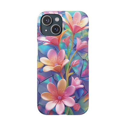 Snap Case Elegante Florale iPhone Handyhülle mit 3D-Effekt