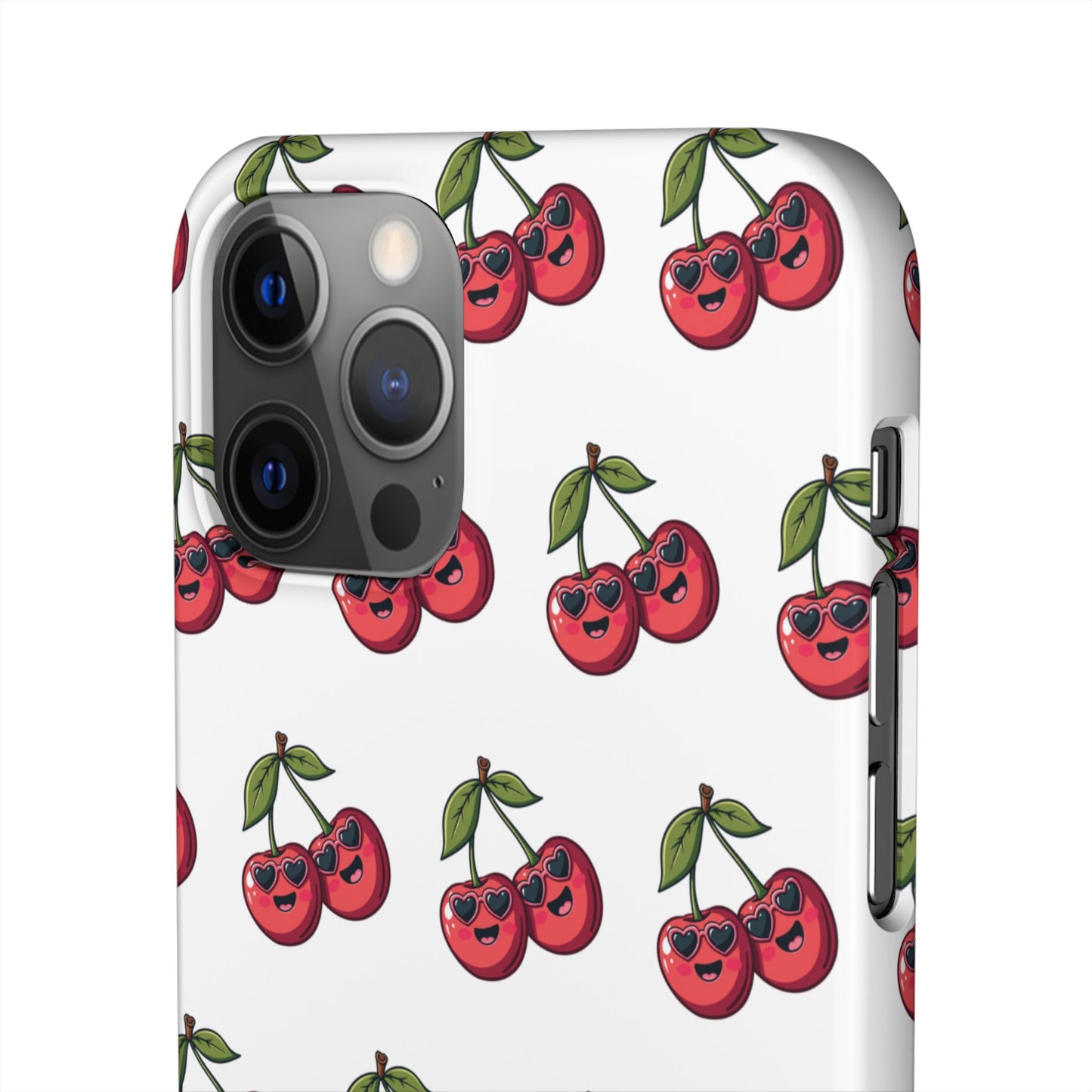 iPhone Snap Case Handyhülle Happy Cherry Design