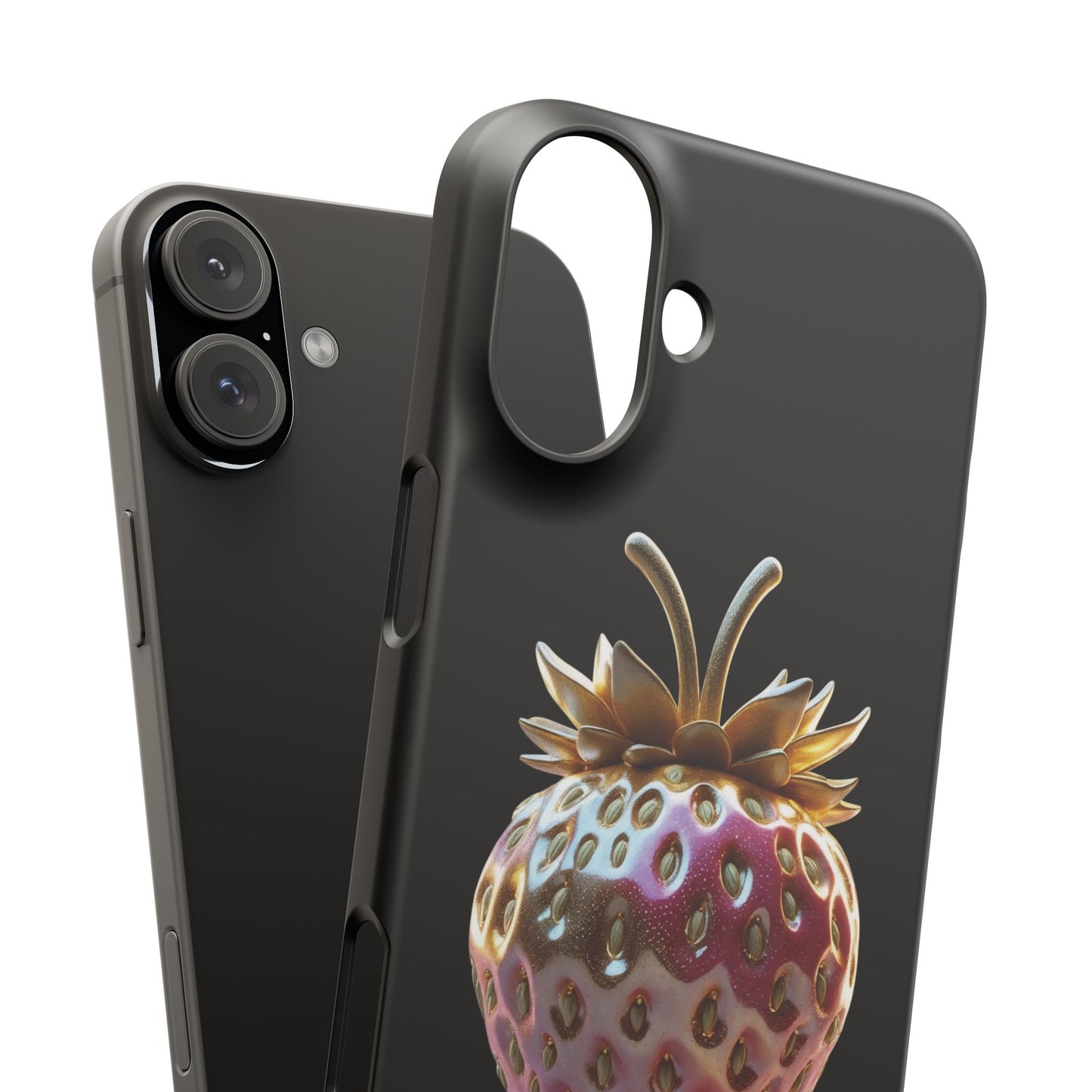 Snap Case iPhone Handyhülle - 3D Effekt Erdbeeren