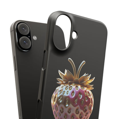 Snap Case iPhone Handyhülle - 3D Effekt Erdbeeren