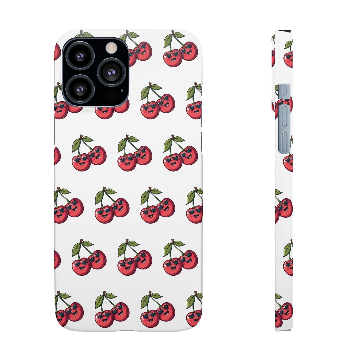 iPhone Snap Case Handyhülle Happy Cherry Design