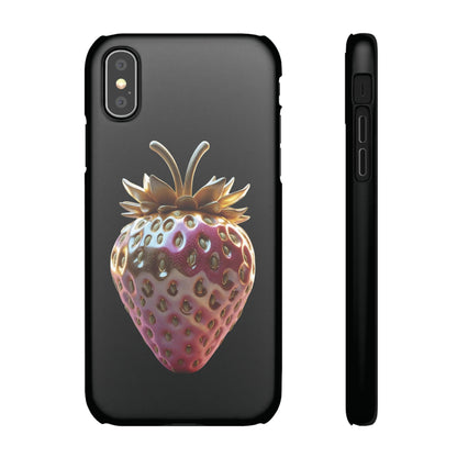 Snap Case iPhone Handyhülle - 3D Effekt Erdbeeren