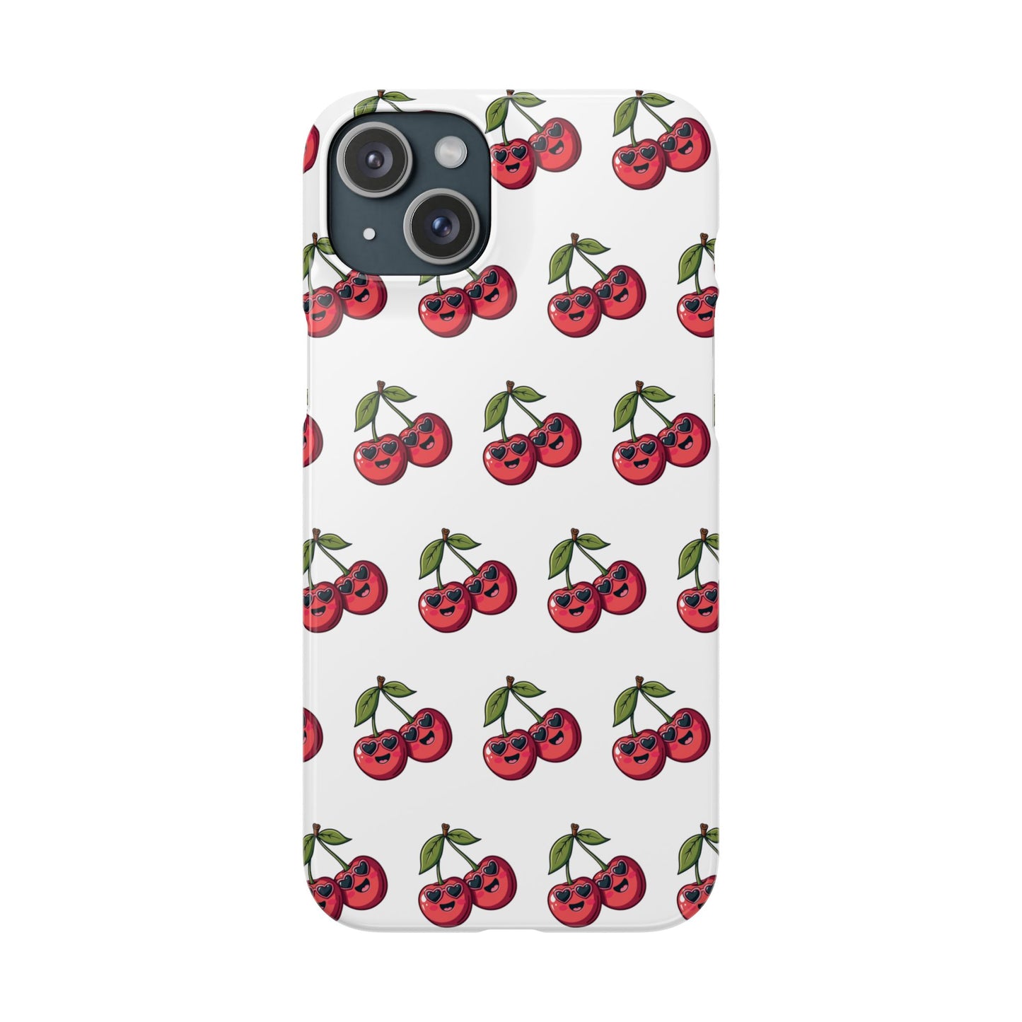 iPhone Snap Case Handyhülle Happy Cherry Design