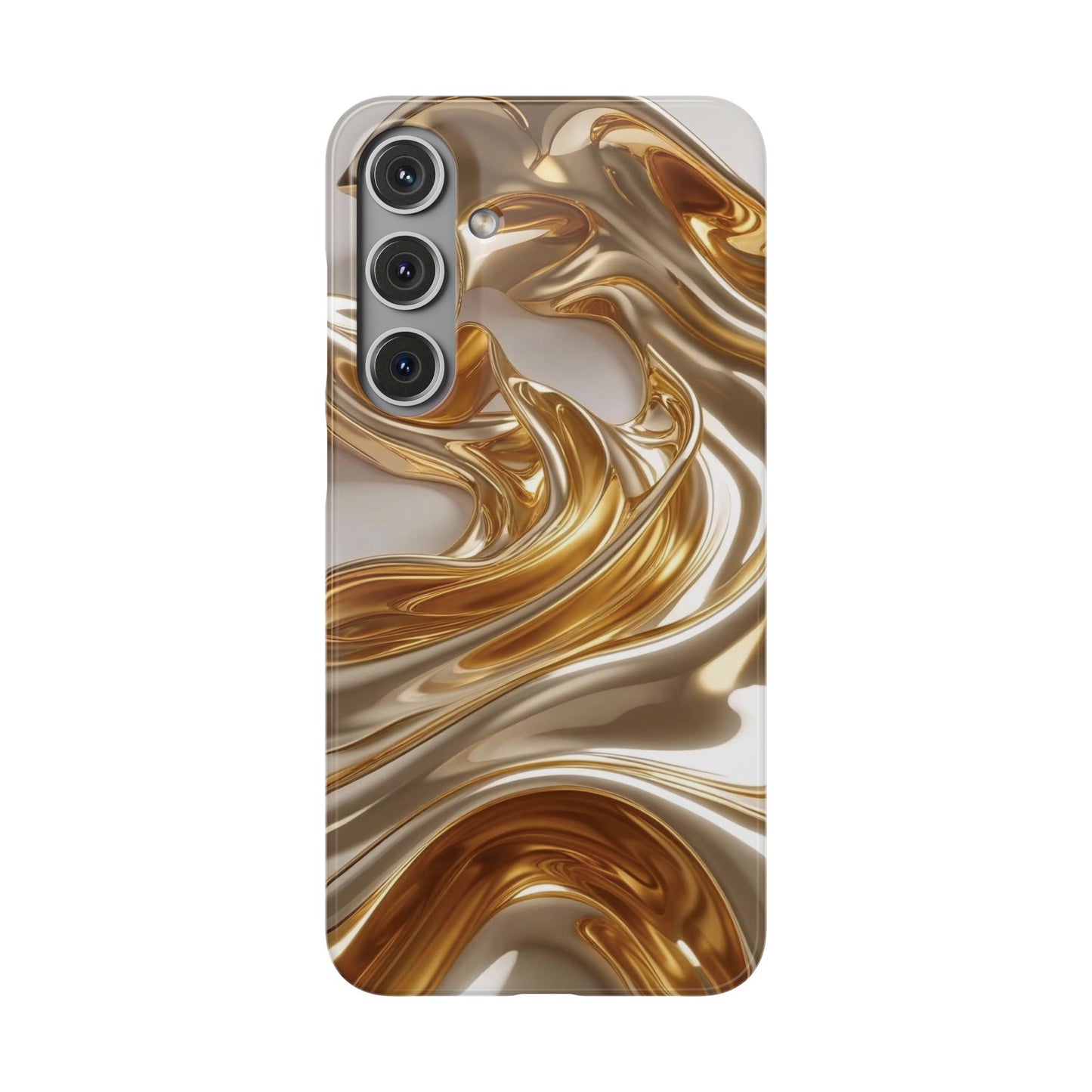 Snap Case Samsung Handyhülle – Gold Dynamic Liquid 3D Effekt