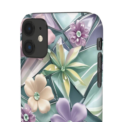 Snap Case Elegante Florale iPhone Handyhülle mit 3D-Effekt