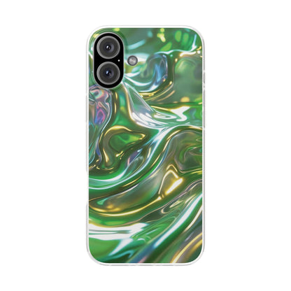 iPhone Handyhülle Flexi Case - Grün Metallic