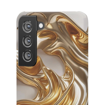 Snap Case Samsung Handyhülle – Gold Dynamic Liquid 3D Effekt