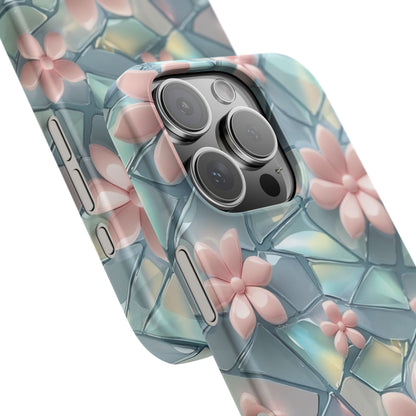 Snap Case Elegante Florale iPhone Handyhülle mit 3D-Effekt