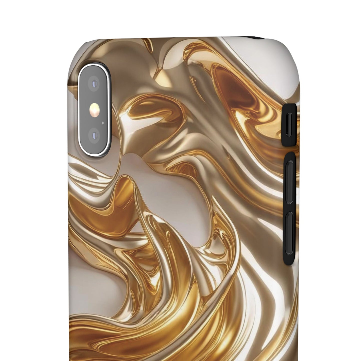 Snap Case iPhone Handyhülle – Gold Dynamic Liquid 3D Effekt