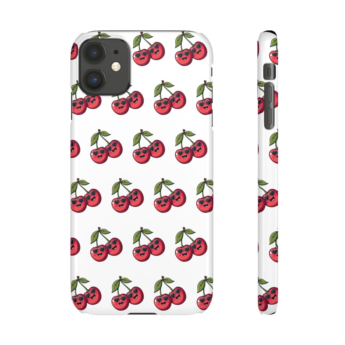 iPhone Snap Case Handyhülle Happy Cherry Design